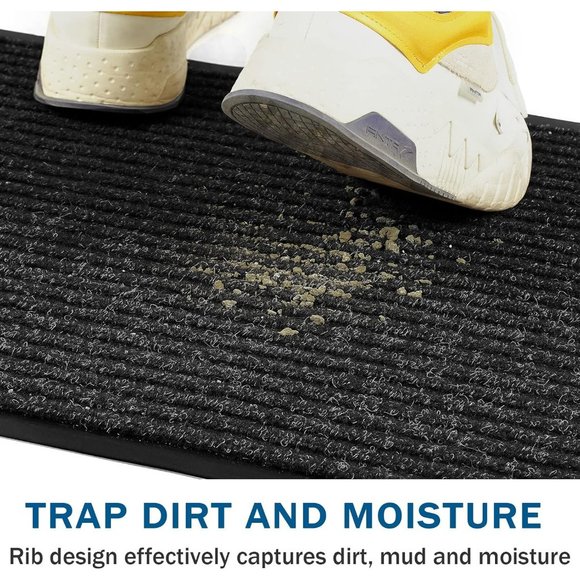 30'' x 17'' Black 2 Front Porch Non-Slip Dirt-Resistant Easy Clean Doormats - Picture 3 of 7